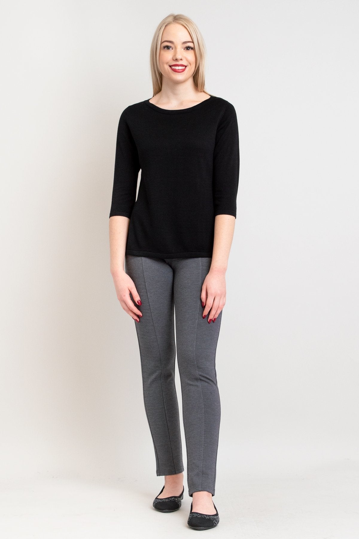 Betula Sweater, Black, Bamboo Cotton -Final Sale