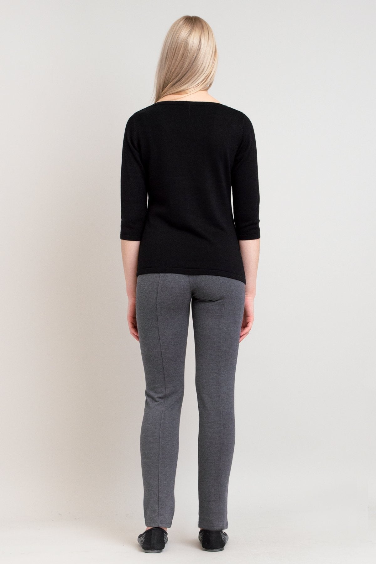 Betula Sweater, Black, Bamboo Cotton -Final Sale