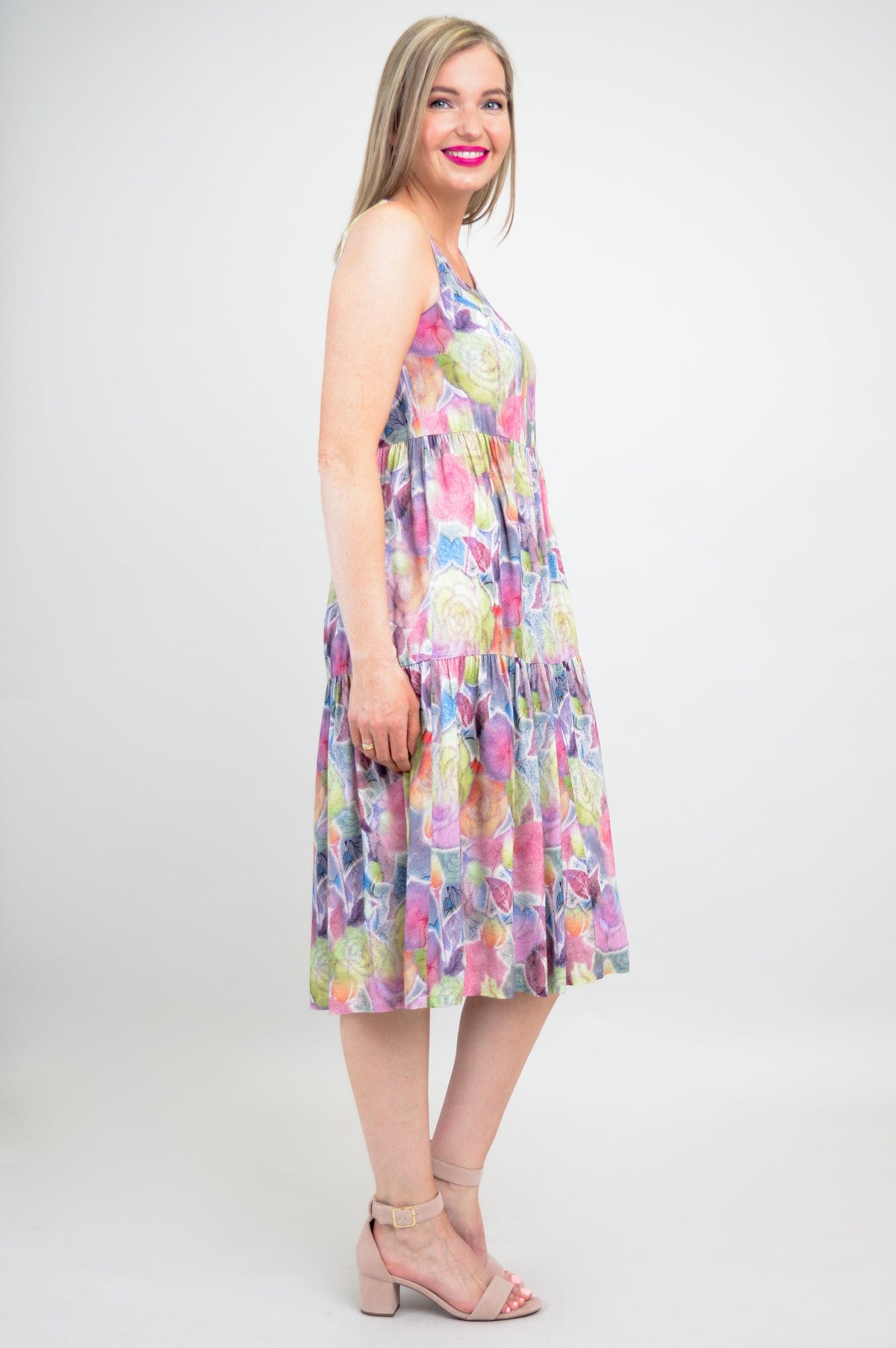 Juni Dress, Rosebud, Linen Bamboo - Final Sale