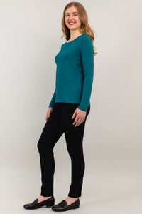 Mariah Top, Teal, Bamboo- Final Sale