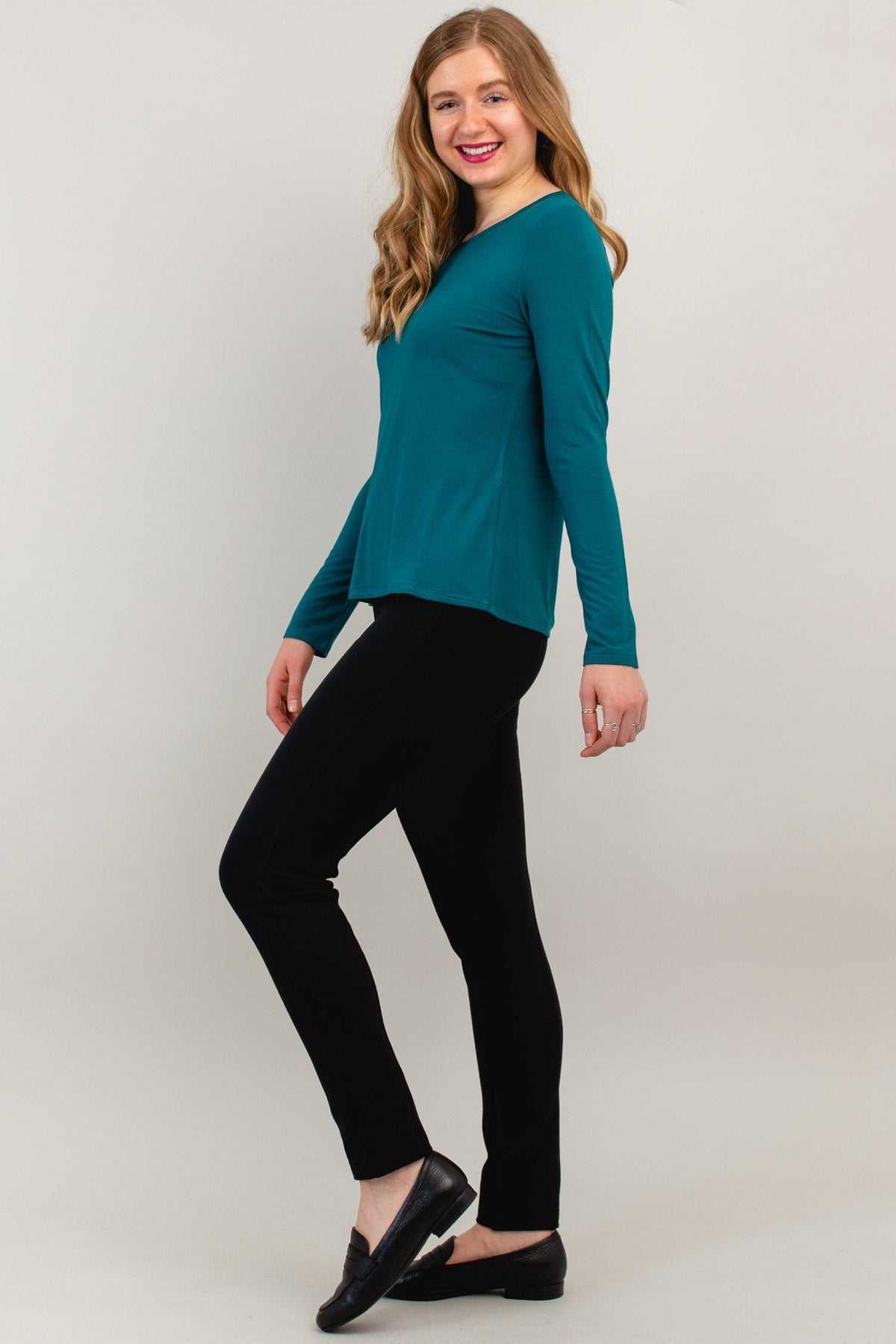 Mariah Top, Teal, Bamboo- Final Sale