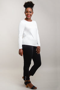 Mariah Top, White, Bamboo- Final Sale