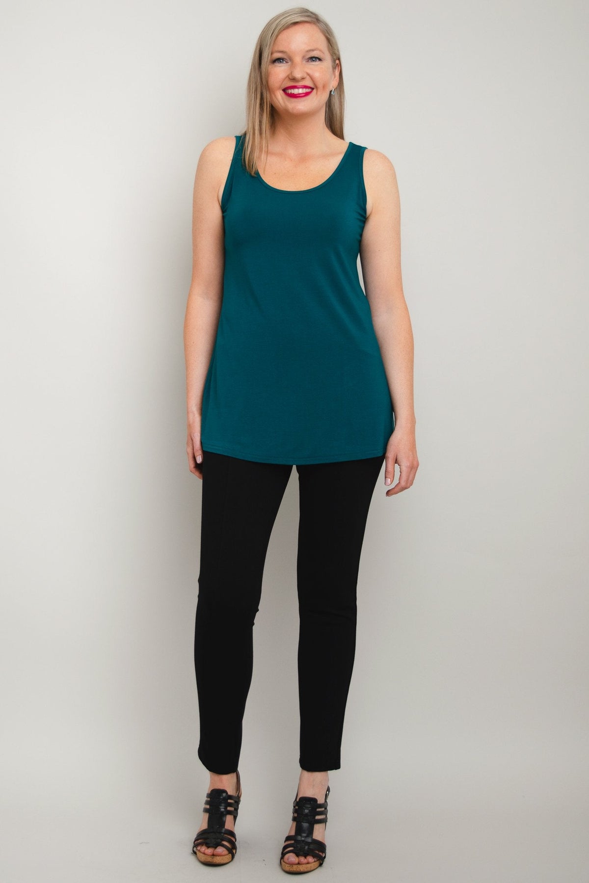 Relaxed Tank, Teal, Bamboo - Final Sale