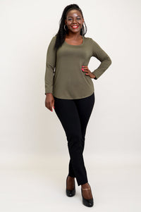 Tessa Long Sleeve, Khaki, Bamboo - Final Sale