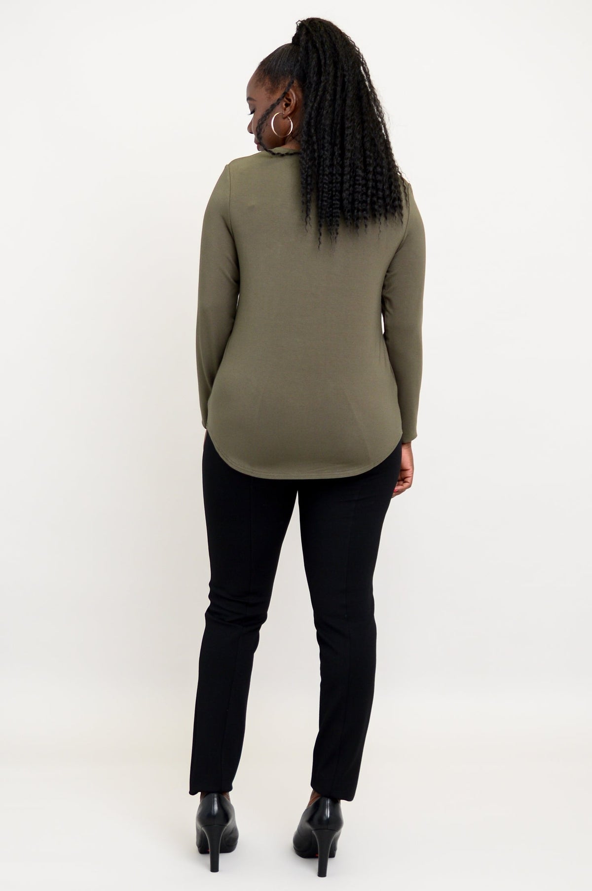 Tessa Long Sleeve, Khaki, Bamboo - Final Sale