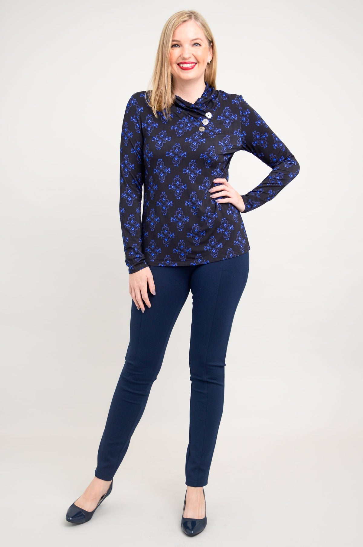 Trinity L/S Top, Blue French, Bamboo - Final Sale