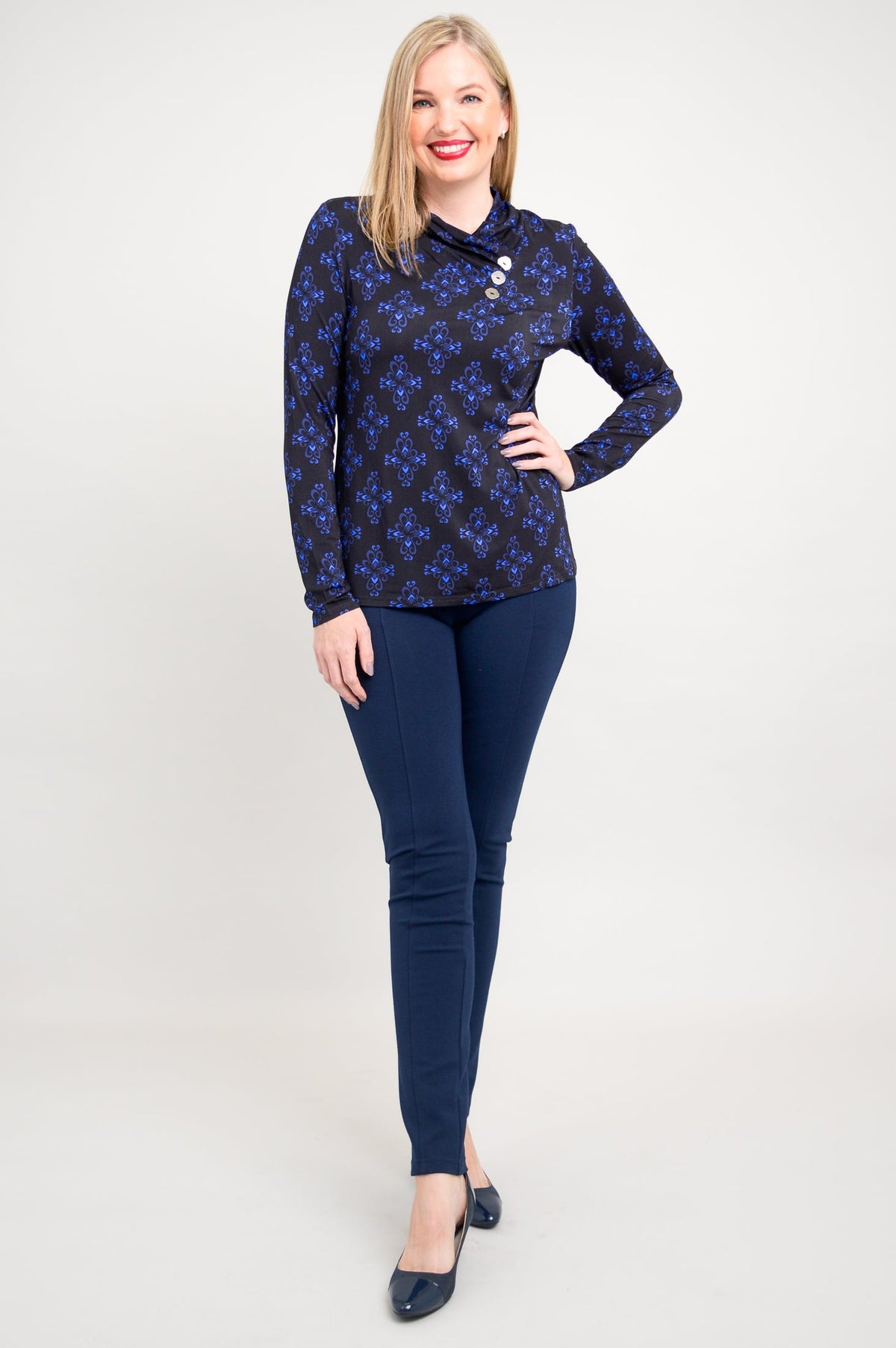 Trinity L/S Top, Blue French, Bamboo - Final Sale