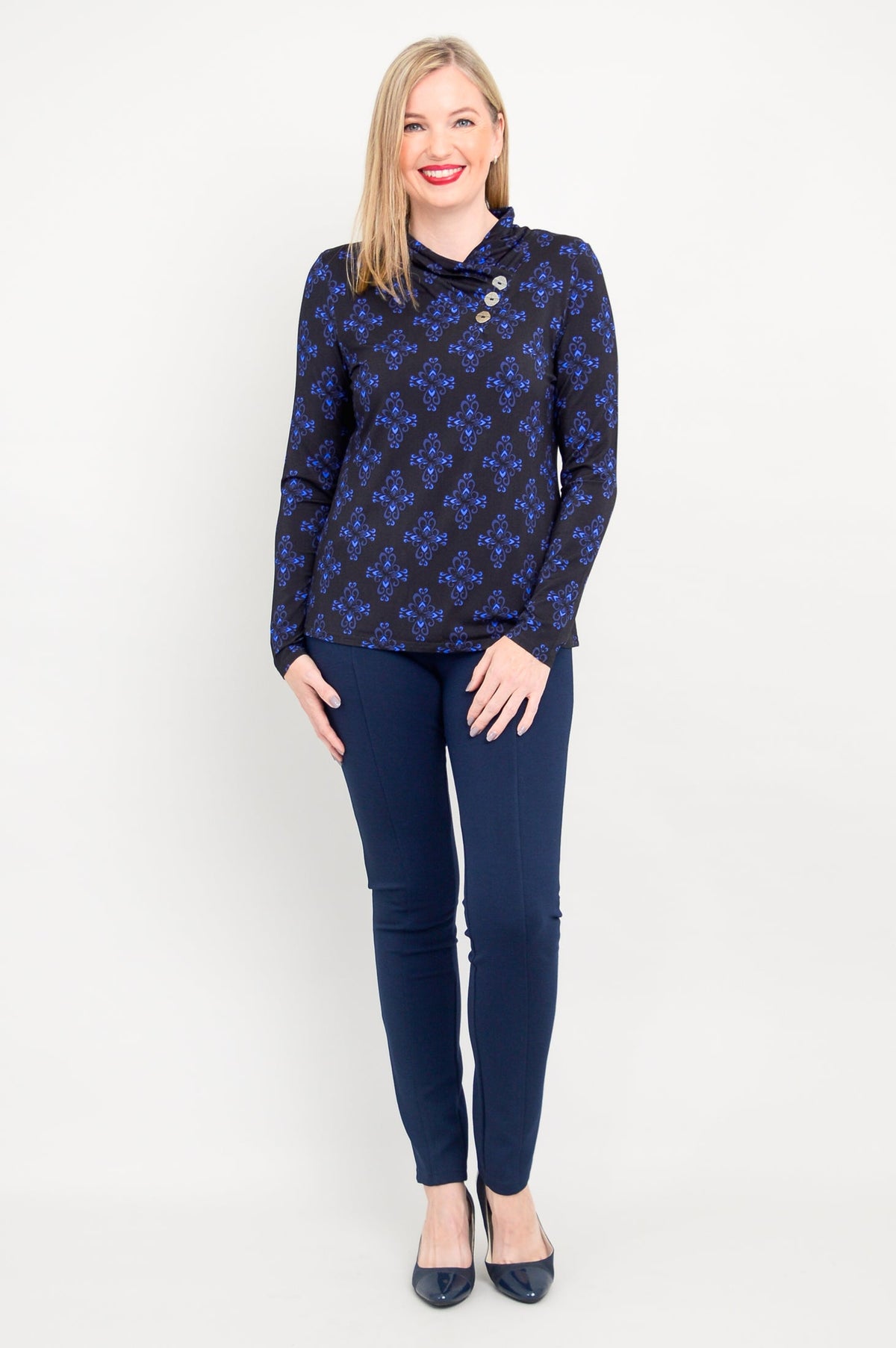 Trinity L/S Top, Blue French, Bamboo - Final Sale