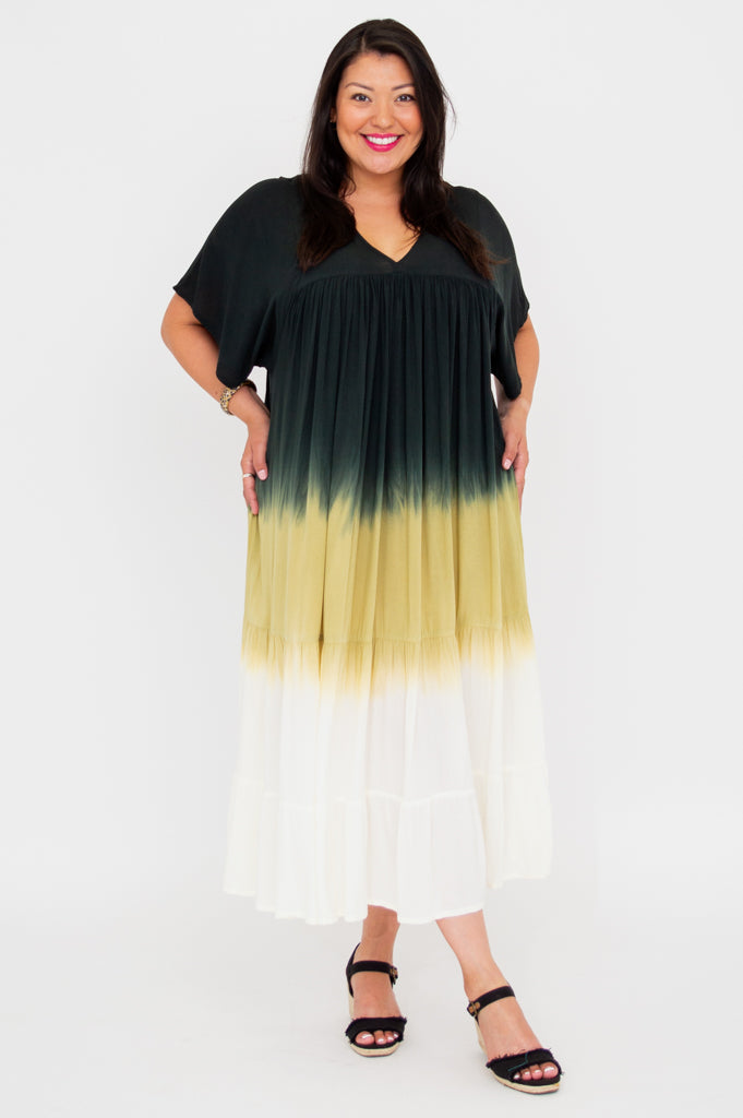 Empress Dress, Black Dip-Dye – LTD USA WEBSITE BLUE SKY