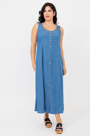 Madison Dress, Tencel Denim