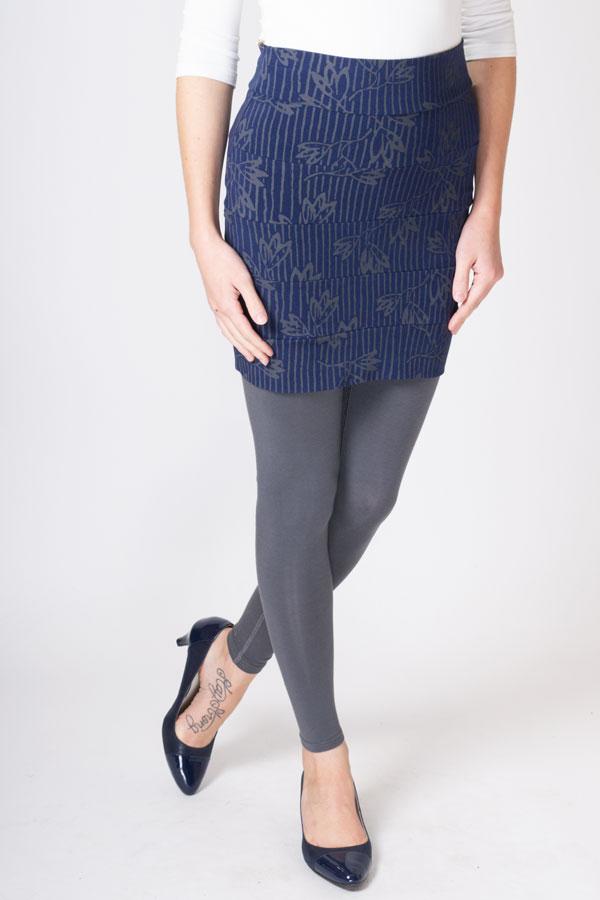 Whistler Skirt, Indigo/Grey Snowdrop - Blue Sky Clothing Co