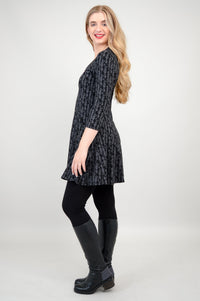 Wilma Tunic, Charcoal Paisley, Bamboo - Final Sale