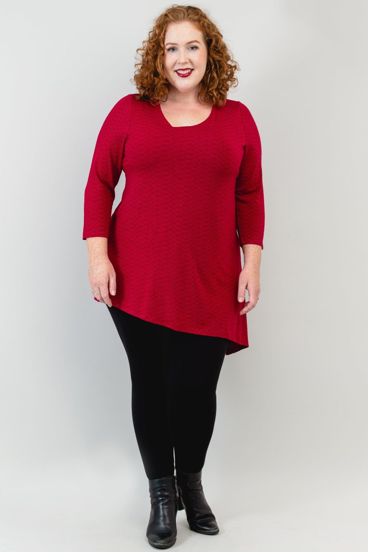 Winnie Tunic, Red Zebra, Bamboo  - Final Sale