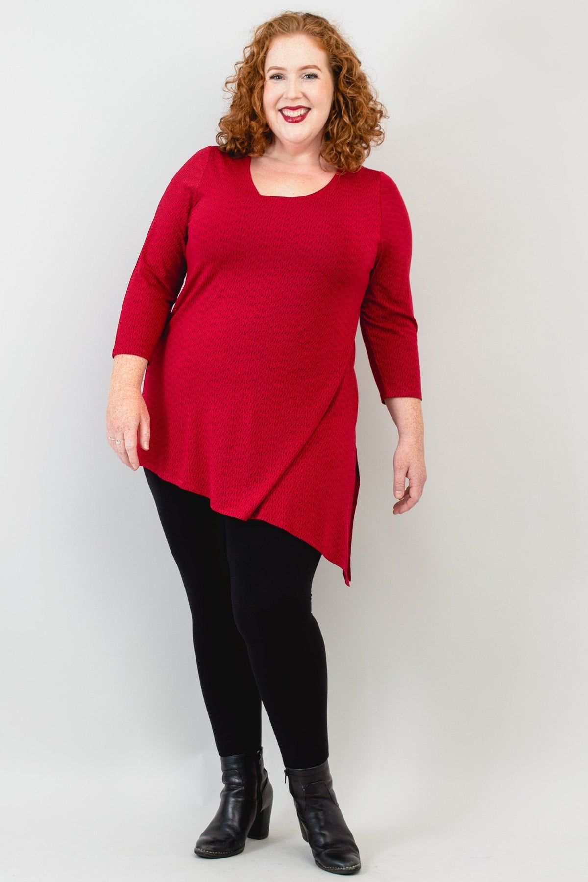 Winnie Tunic, Red Zebra, Bamboo  - Final Sale