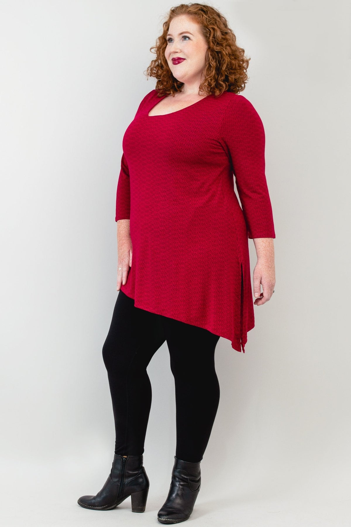 Winnie Tunic, Red Zebra, Bamboo  - Final Sale