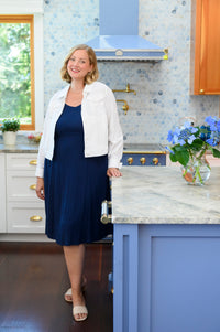 Shauna Dress, Indigo, Linen Bamboo
