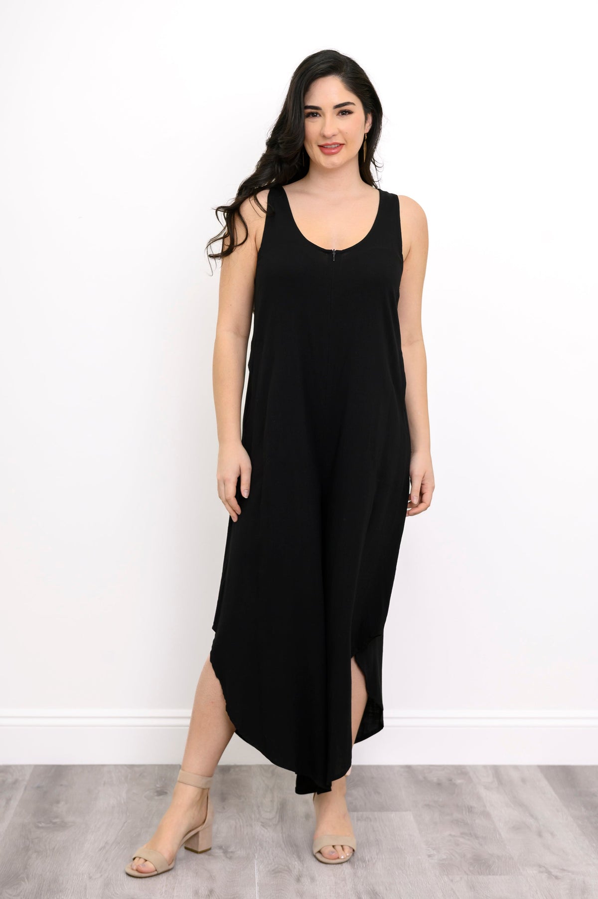 Sanito Jumpsuit, Black, Linen Bamboo