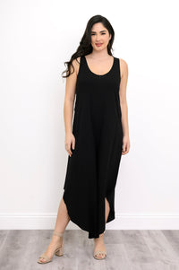 Sanito Jumpsuit, Black, Linen Bamboo