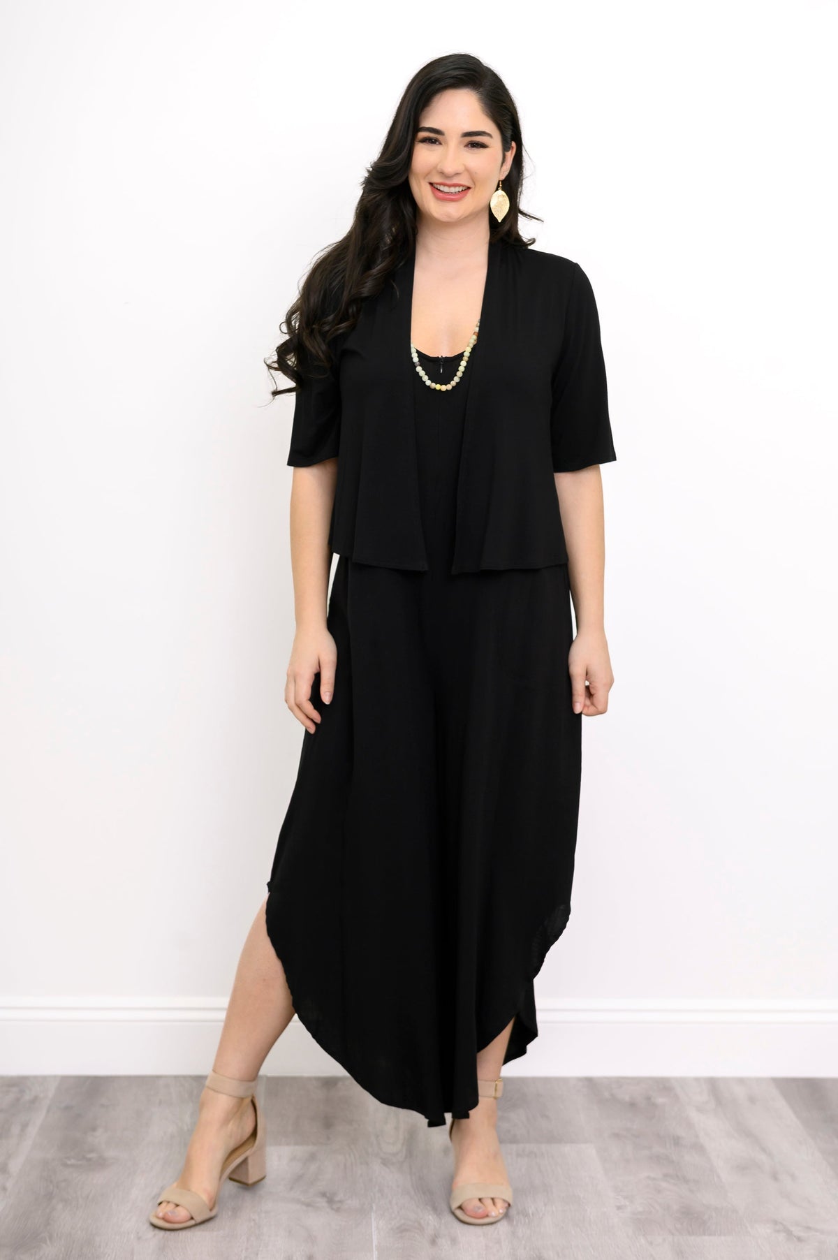 Sanito Jumpsuit, Black, Linen Bamboo