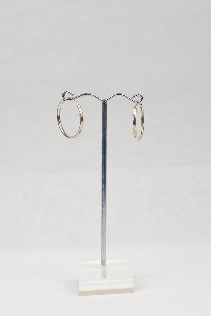 Small Silver Hoops Earrings