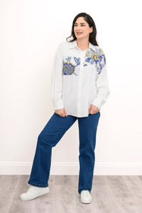 Alex Blouse, Sun Lace, Linen Viscose