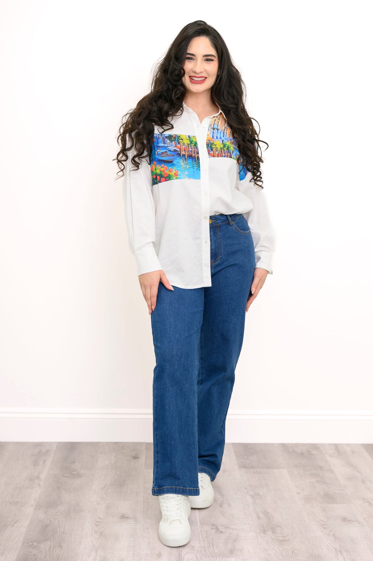 Alex Blouse, Venice, Linen Viscose