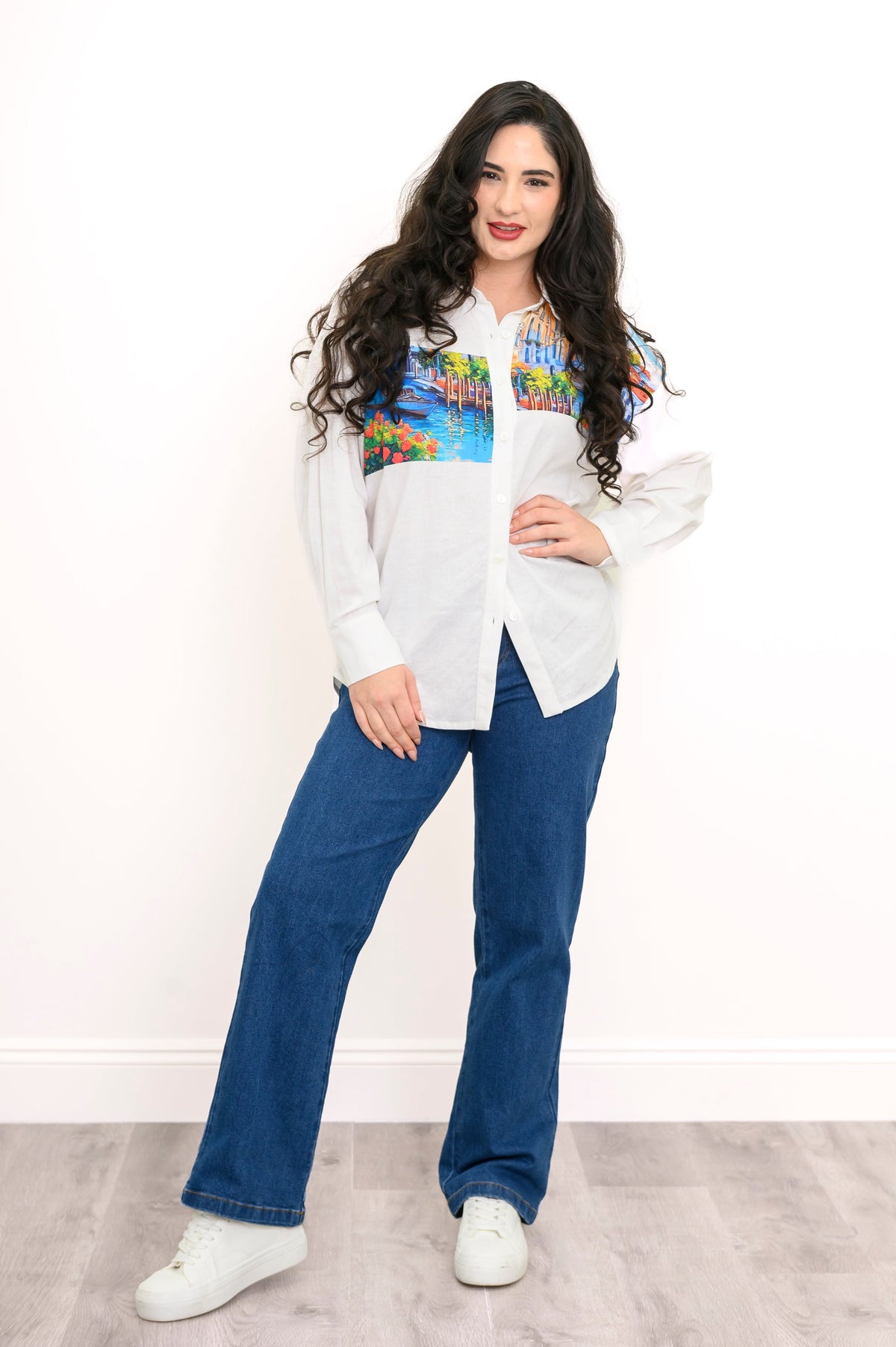 Alex Blouse, Venice, Linen Viscose