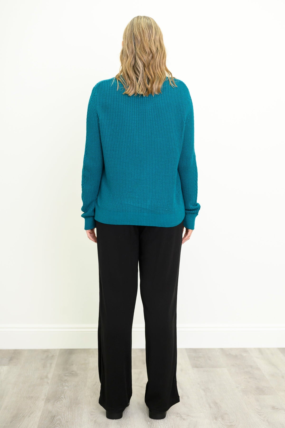 Annie Sweater, Ocean Teal, Cotton