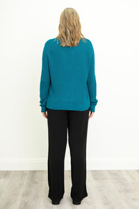 Annie Sweater, Ocean Teal, Cotton