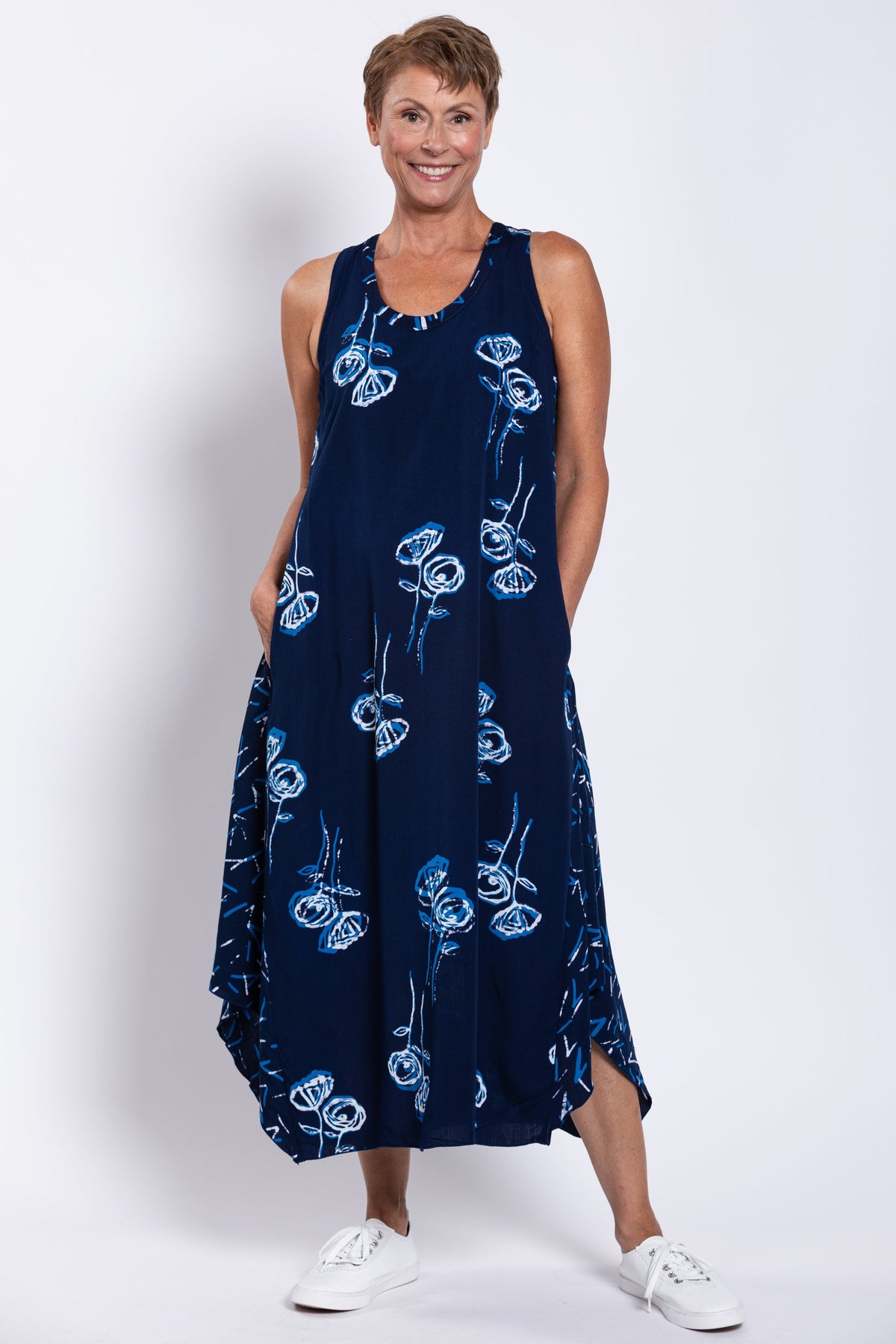 Ari Dress, White Stem