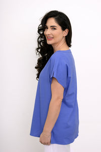 Aria Tee, Soft Violet, Linen Viscose