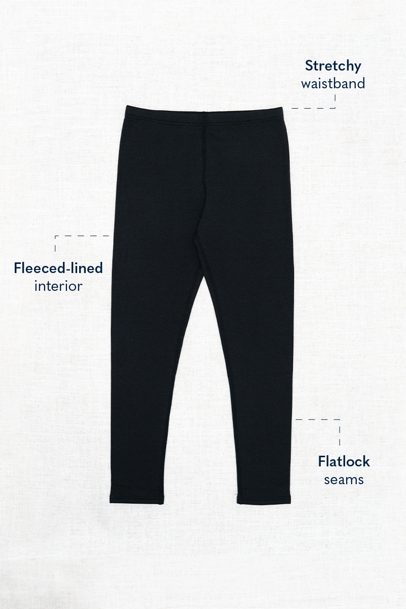 Bobbi Legging Black, Bamboo Fleece