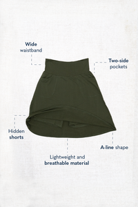 Magna Skort, Violet, Bamboo