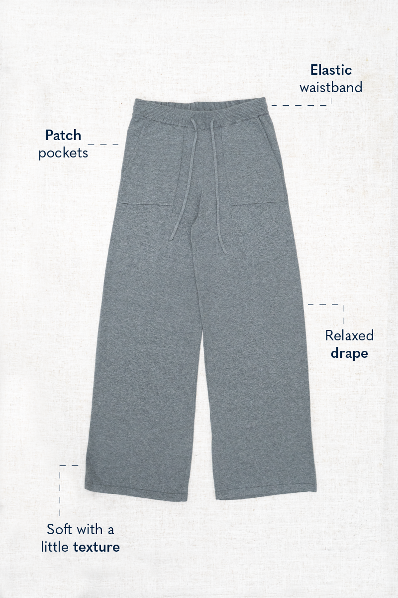 Polita Pant, Grey, Cotton