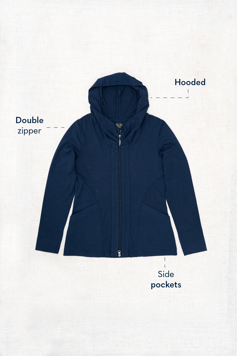 Seymour Jacket, Indigo, Bamboo