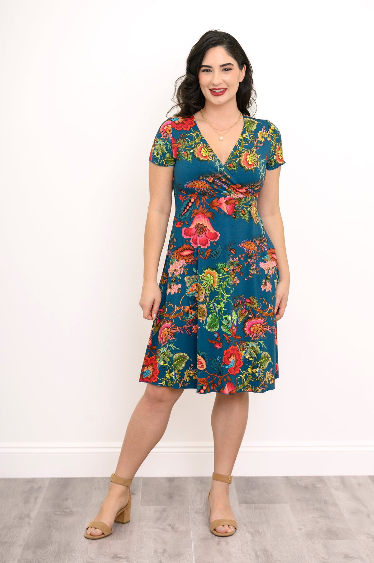 Aurora Dress, Teal Fantasy, Bamboo