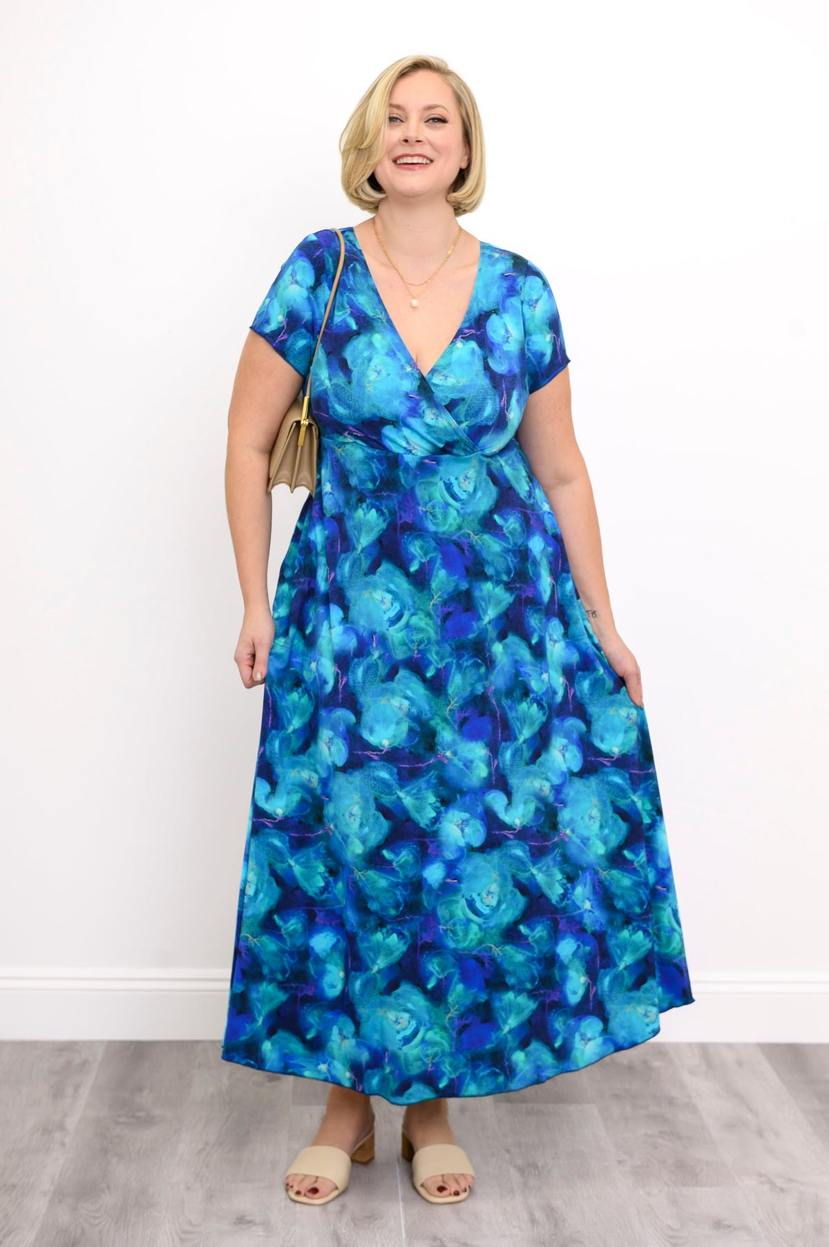 Aurora Maxi Dress, Ocean Reef, Bamboo