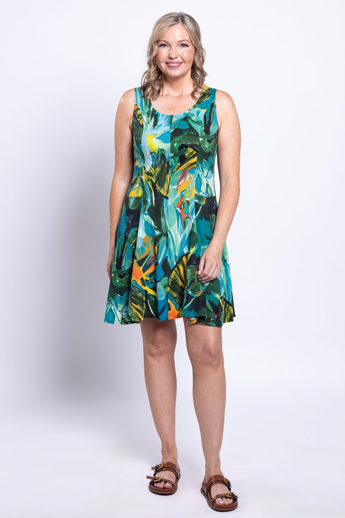 Ava Dress, Greenroom, Linen Bamboo