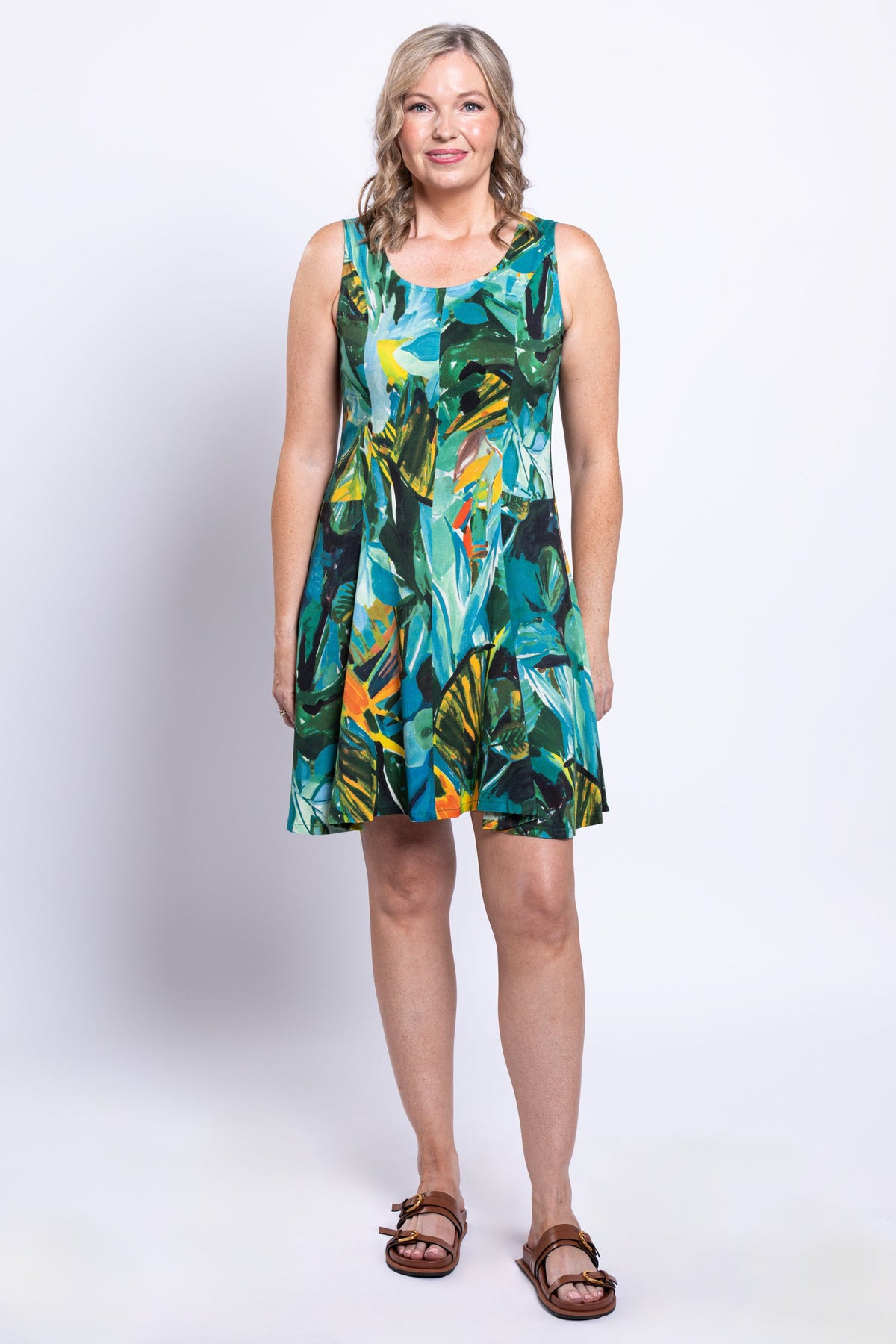 Ava Dress, Greenroom, Linen Bamboo