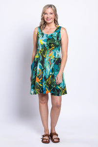 Ava Dress, Greenroom, Linen Bamboo