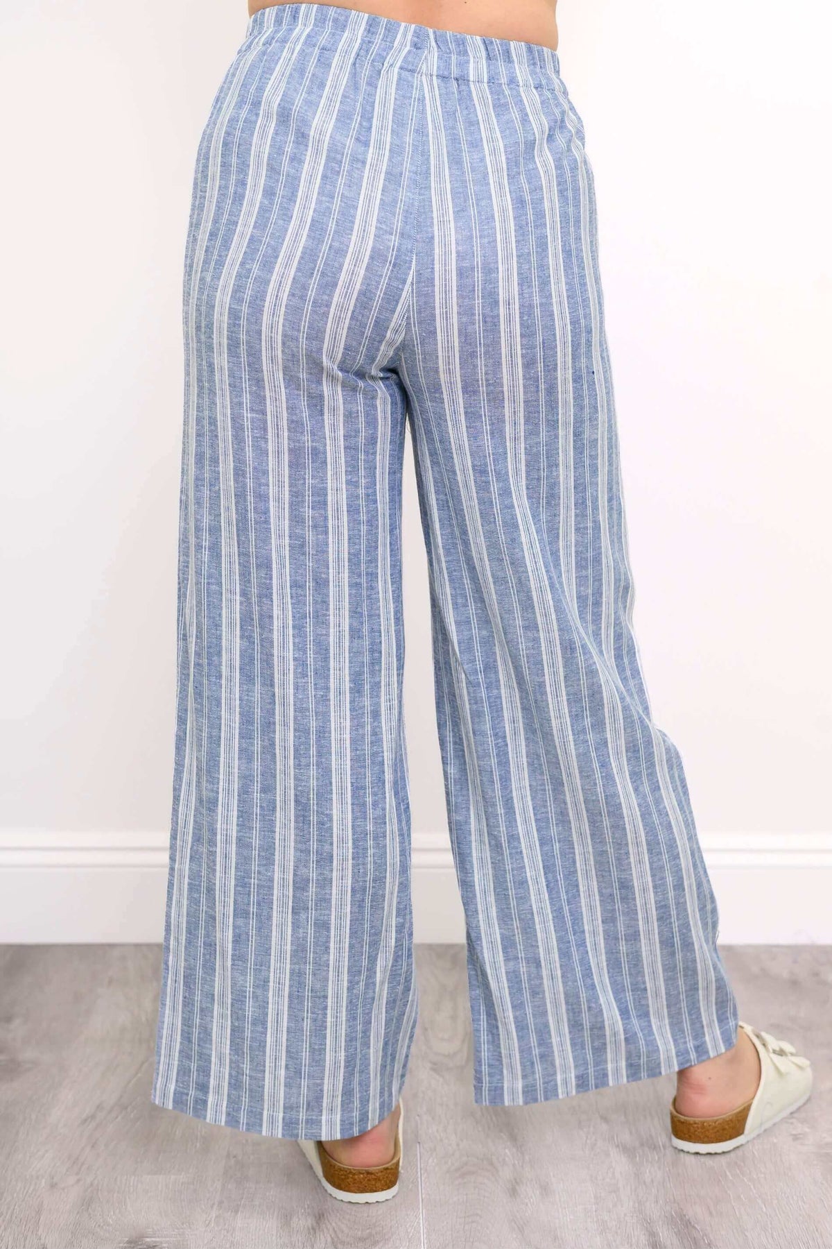 Parker Pant, Denim Stripe, Linen Viscose