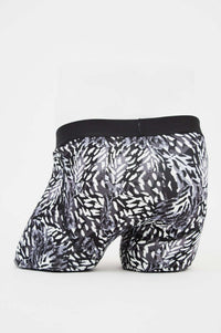 Back view of Blue Sky Guy boxer briefs with abstract black and white design