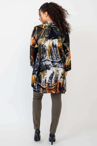 Back view of Cissy Long Sleeve Top showing abstract pattern