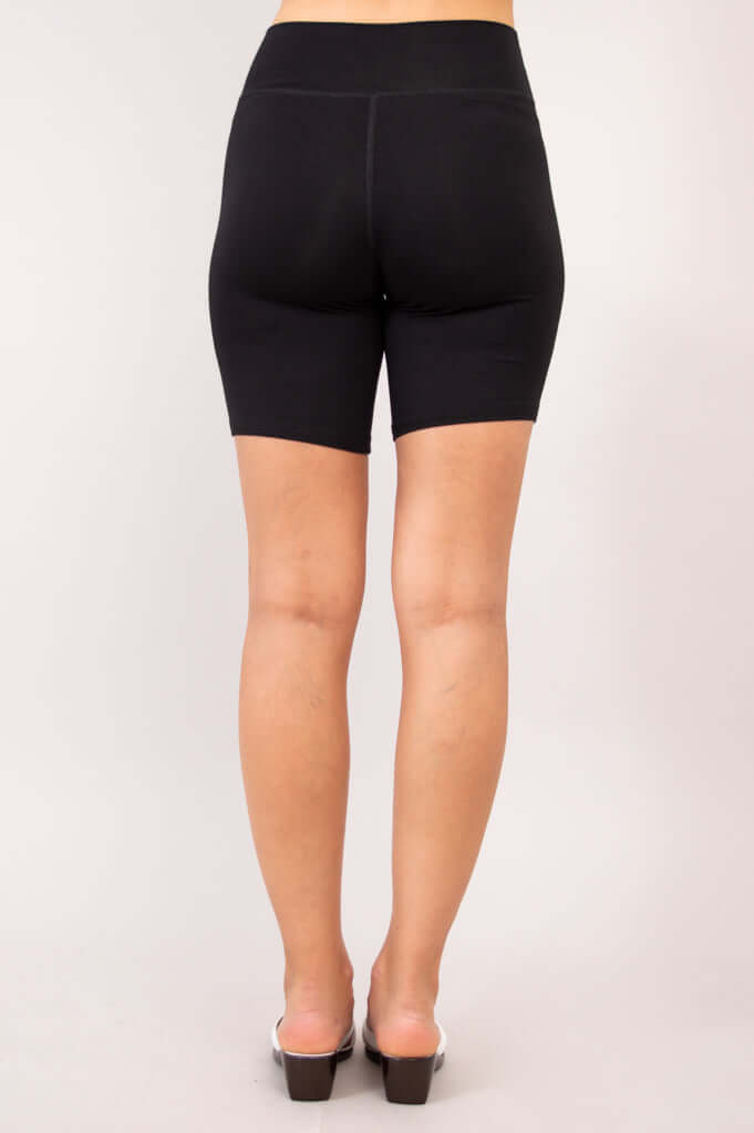 Back view of Hallie Bamboo Shorts showing waistband and coverage