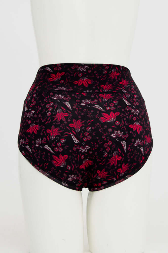 Back view of La Gaunche Classic Floral Brief showing full coverage design