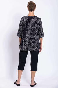 Back view of Palace Blouse showing full print and sleeve details