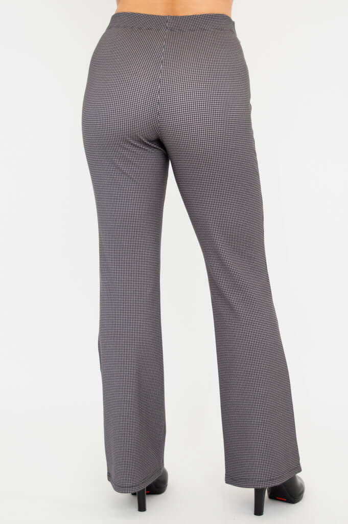 Back view of Sasha bootcut pants displaying tailored fit