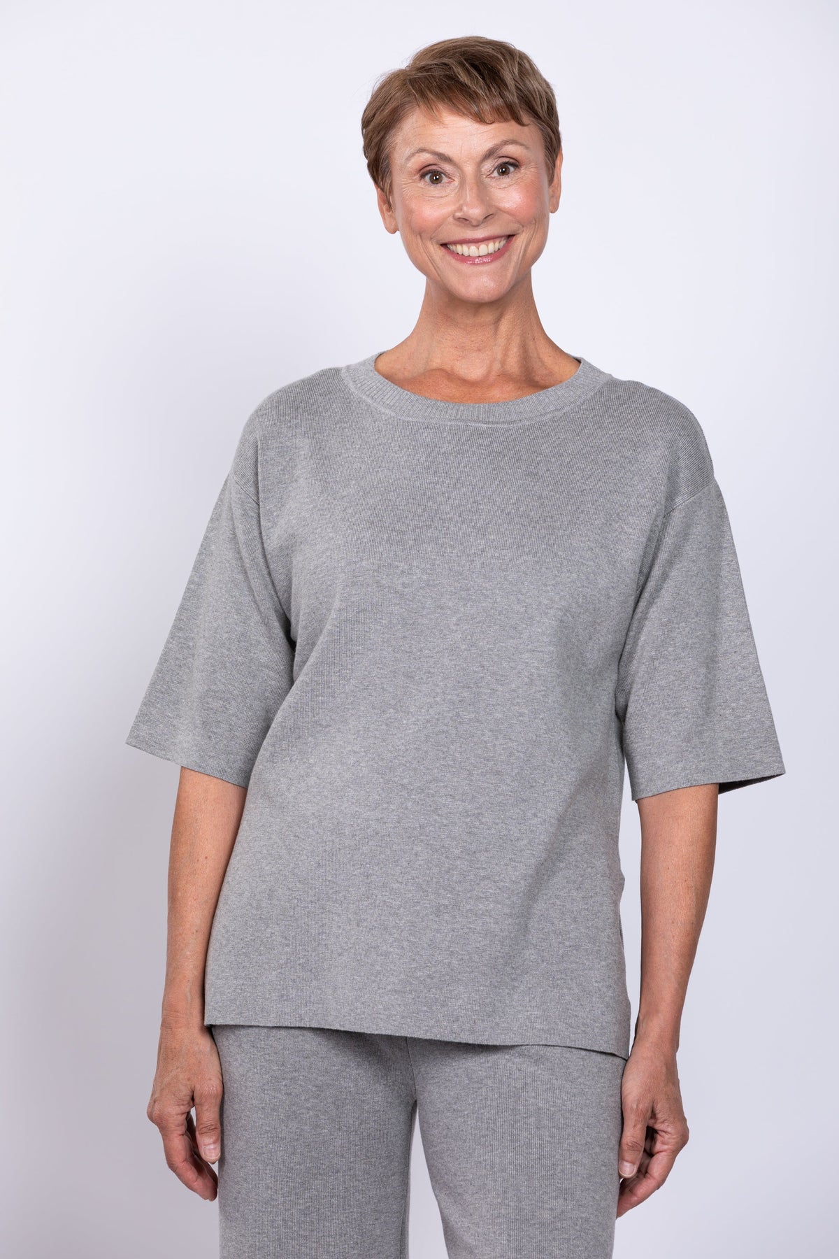 Bailey Sweater, Charcoal Light, Cotton