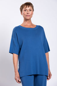 Bailey Sweater, Blue, Cotton