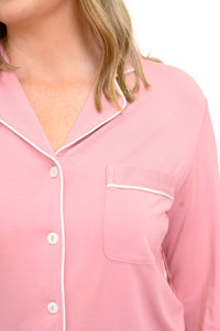 Long PJ Set, Dusty Rose, Bamboo